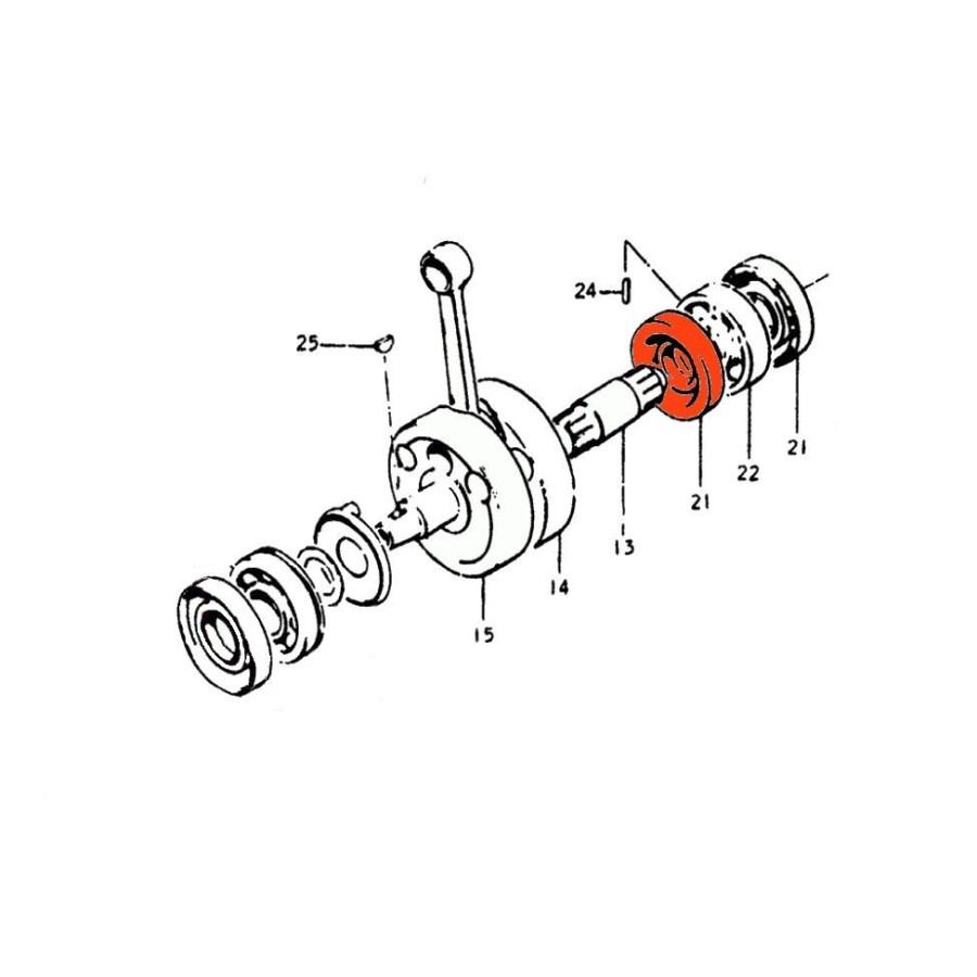 Moteur - Vilebrequin - Joint - 25x65x12 - 09283-25032 - GT250 - (19...