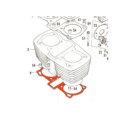 Moteur - Joint d'embase - CB200 12191-354-000