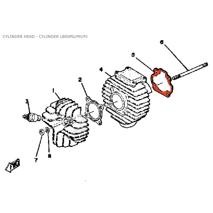 Moteur - Joint de cylindre - embase - 439-11351-01 12191-050-331