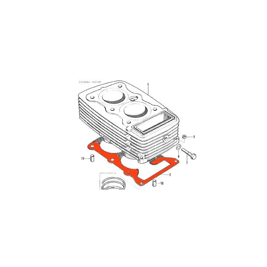 Moteur - Embase - Joint - CB125K 12191-351-306