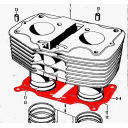 Moteur - Joint d'embase - CB250G - CJ250 - CB250K / CB350K 12191-28...