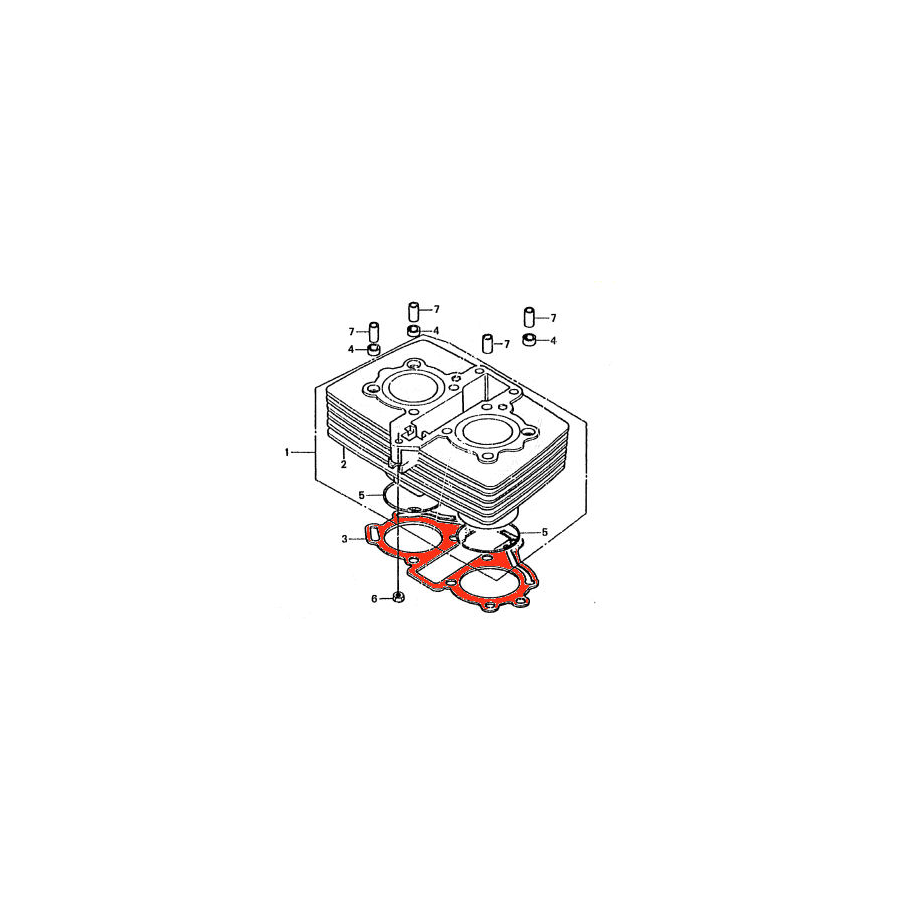 Moteur - Joint d'embase - CM125 - CM185 - CB125T - CM200/250... 121...