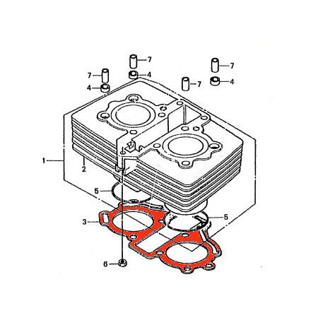 Moteur - Joint d'embase - CM125 - CM185 - CB125T - CM200/250... 121...