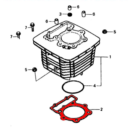 Moteur - Joint d'embase - XL500  12191-429-000