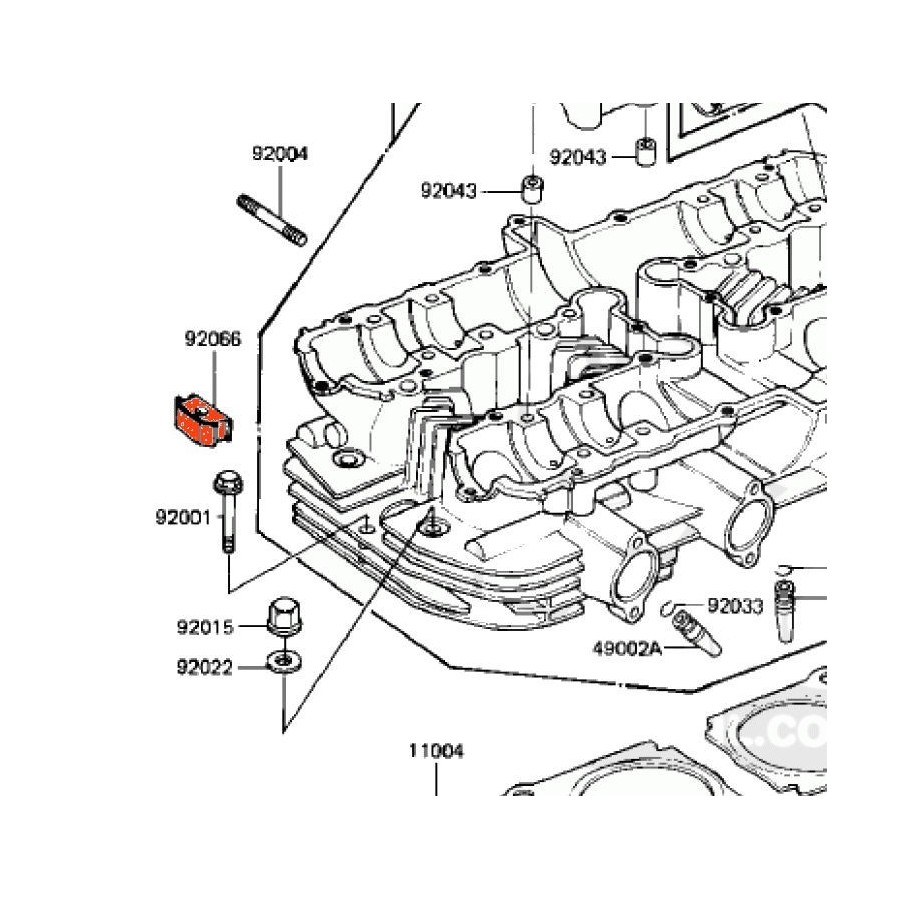 Moteur - 1/2 lune - joint culasse/couvercle - (x4) - 92066-1104 123...