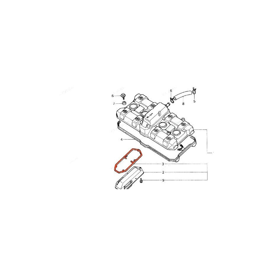 Couvercle de culasse - joint - CBR1000F 12322-MW7-650