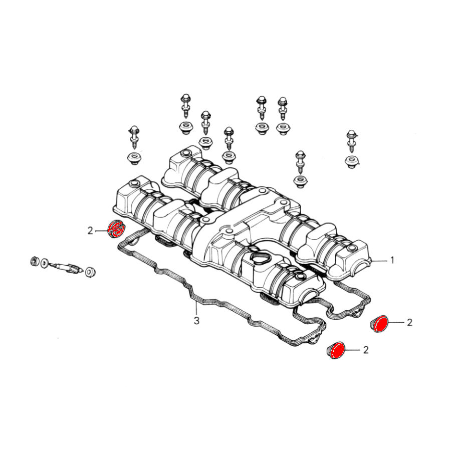 Couvercle - Cache culbuteur - Cache chrome - CB750/900/1100  12331-...