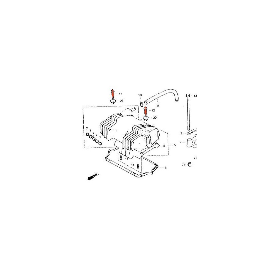 Moteur - Vis de serrage - couvre culasse - CB400N - CB400T - CM400T...