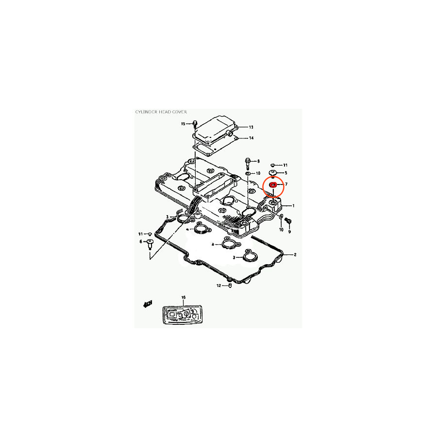 Moteur - Joint de Vis couvre culasse (x8) - Couvercle cache culbute...