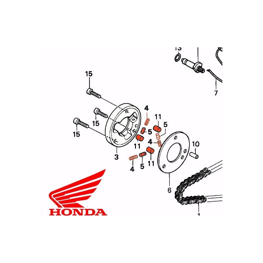 Demarreur - Roue Libre - CB125, ..., CA125, .... CB175, CB250, CB35...