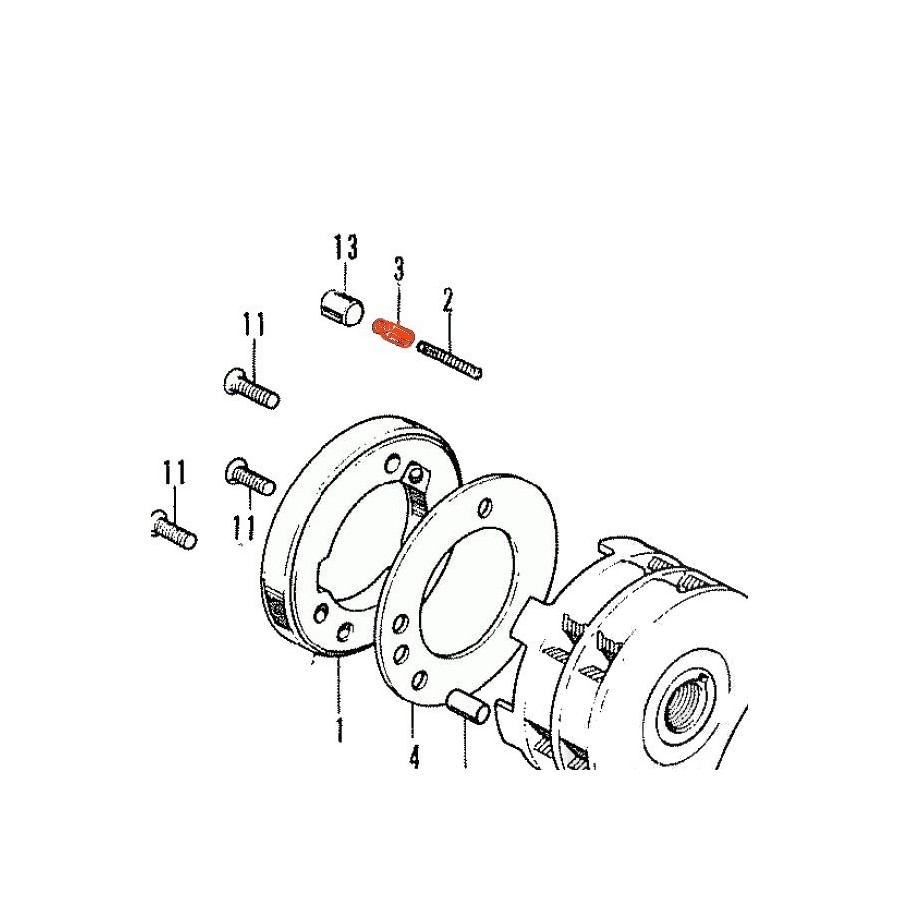 Demarreur - Roue Libre - Piston, chapeau de ressort - (x1) - CB125,...