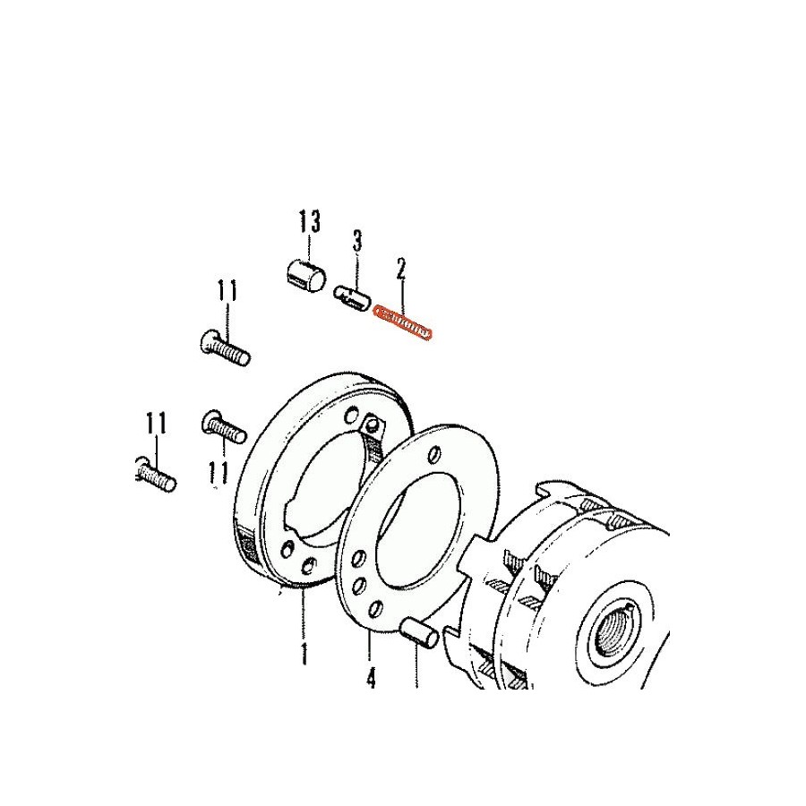 Demarreur - Roue Libre - Ressort - (x1) - CB125, ..., CA125, .... C...