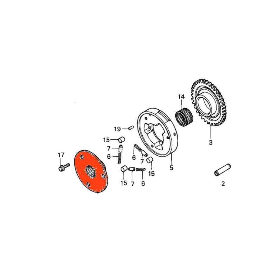 Moteur - Roue Libre - Flasque - N'est plus disponible 28115-ML7-000