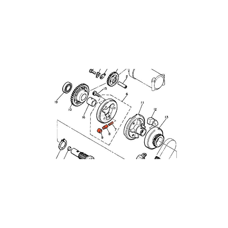 Demarreur - Roue libre - 3 ensembles - ( ressort - galet - poussoir...