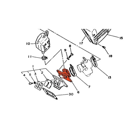 Moteur - Admission - clapet - 34X-13565-00 16208-356-ADP