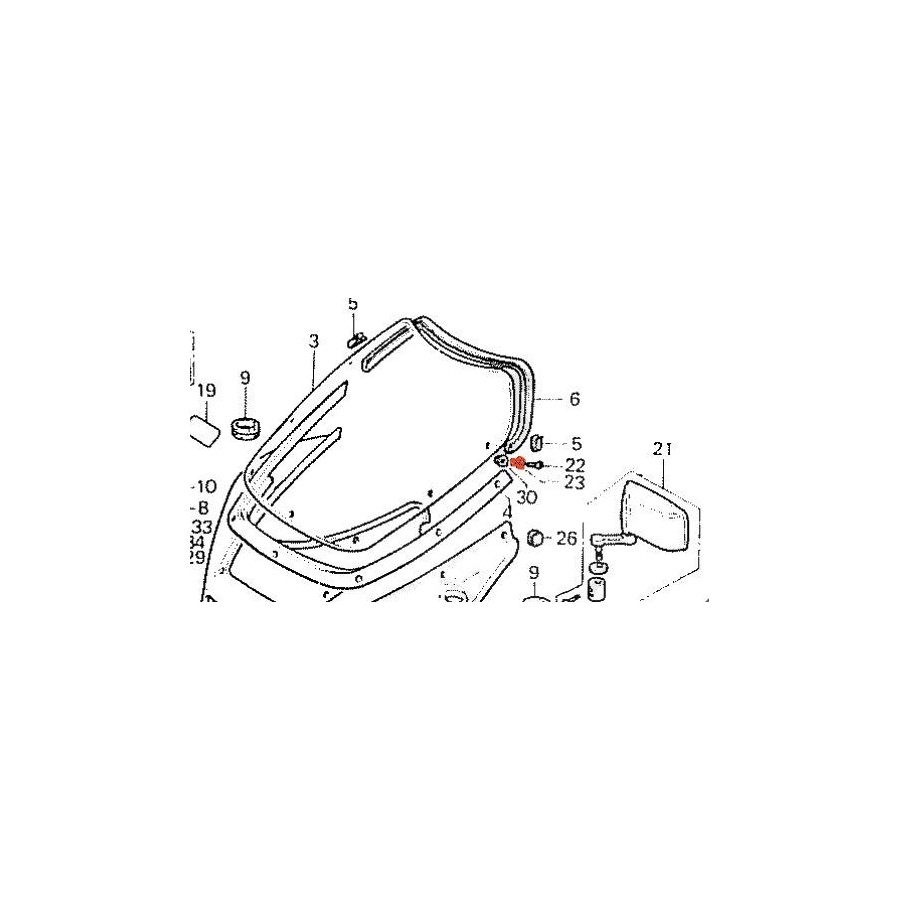 Carenage - Entretoise de maintien de bulle - CB1100R 90007-MA3-770