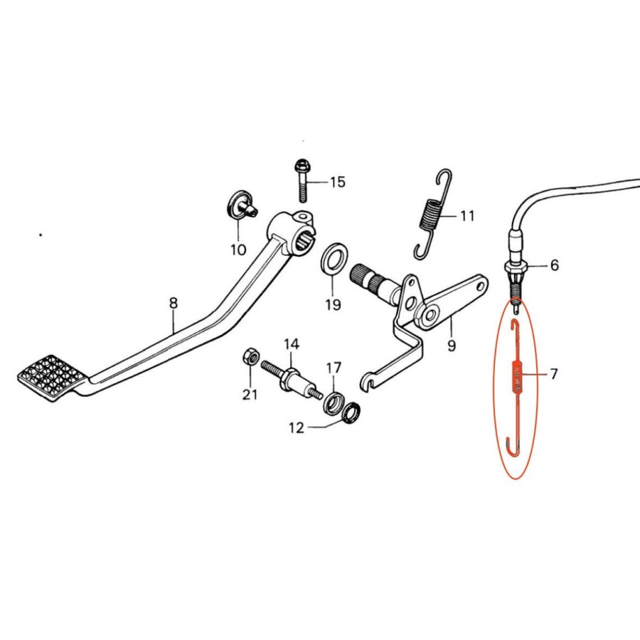 Frein - Arriere - Ressort de Contacteur - CB750F1 - CBX1000 35357-3...