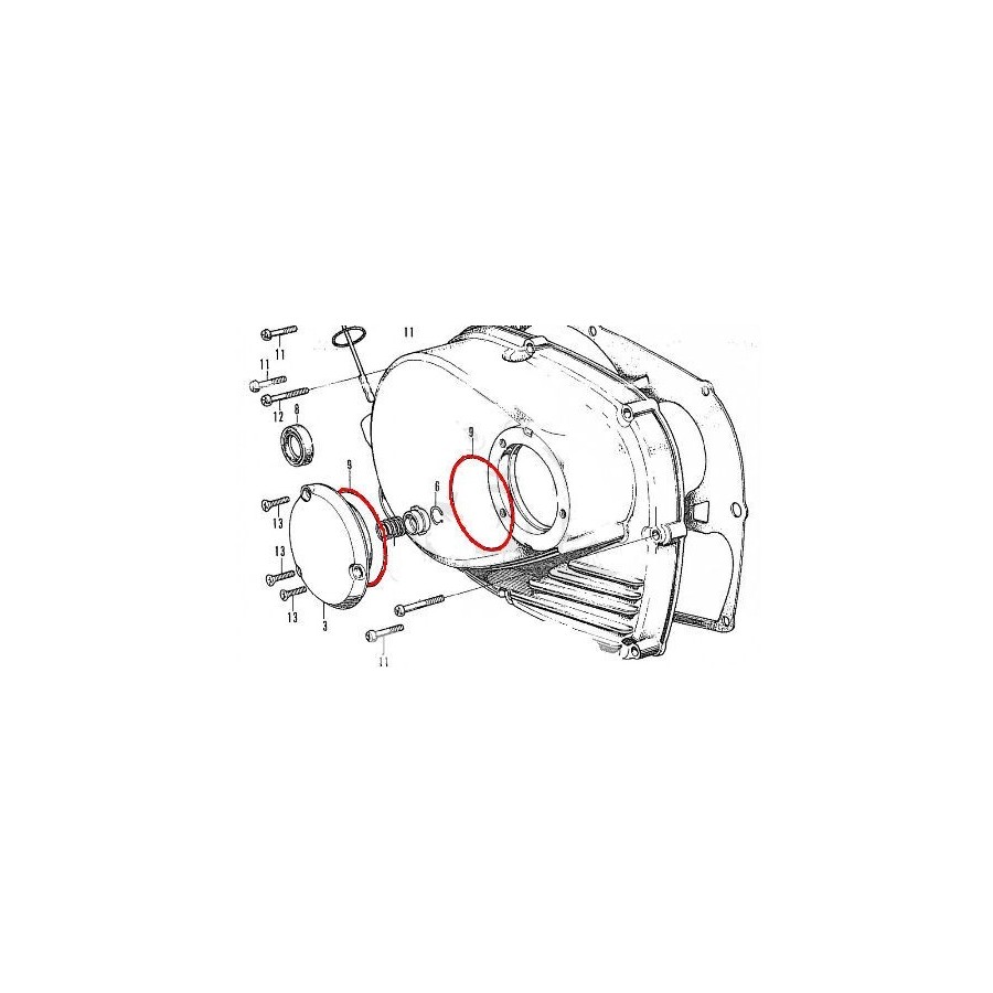 Joint Torique - Carter - filtre a air - .... - ø 63.50 x2.00 mm 913...