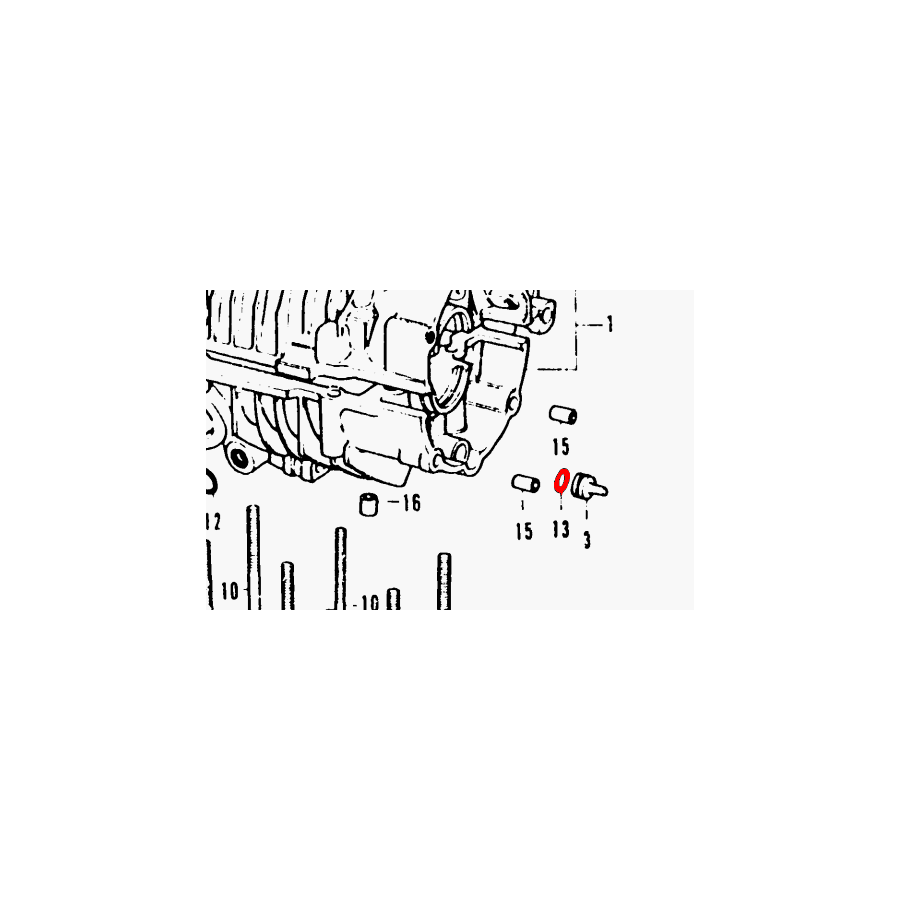 Moteur - Joint torique - ø 13.00 x2.50 mm 91319-300-000