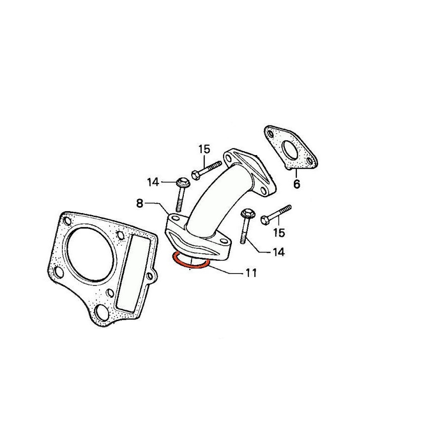 Moteur - Joint de pipe d'admission - ST70 91301-GK4-871