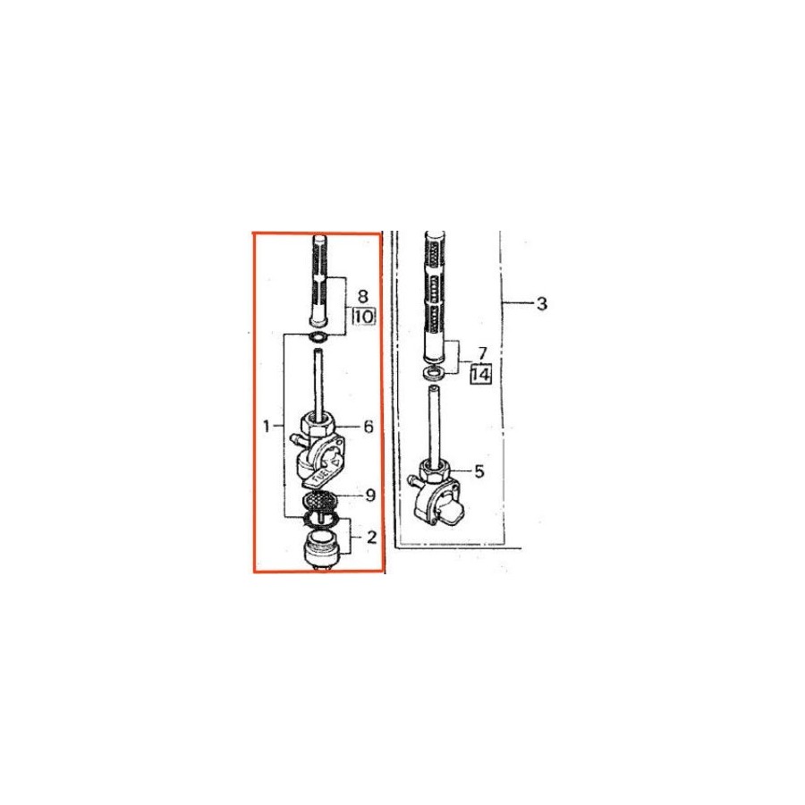 Reservoir - robinet - CB1100F -  16950-461-751