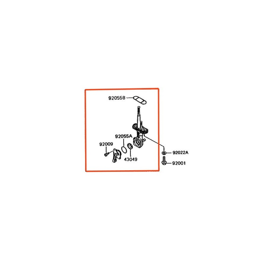 Robinet essence - Kawasaki - KMX125 - 55mm - 51023-1354 / 51023-072...