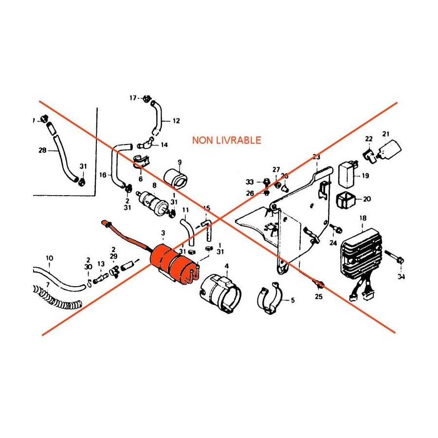 Pompe à essence - VF1000F 16700-MB6-000