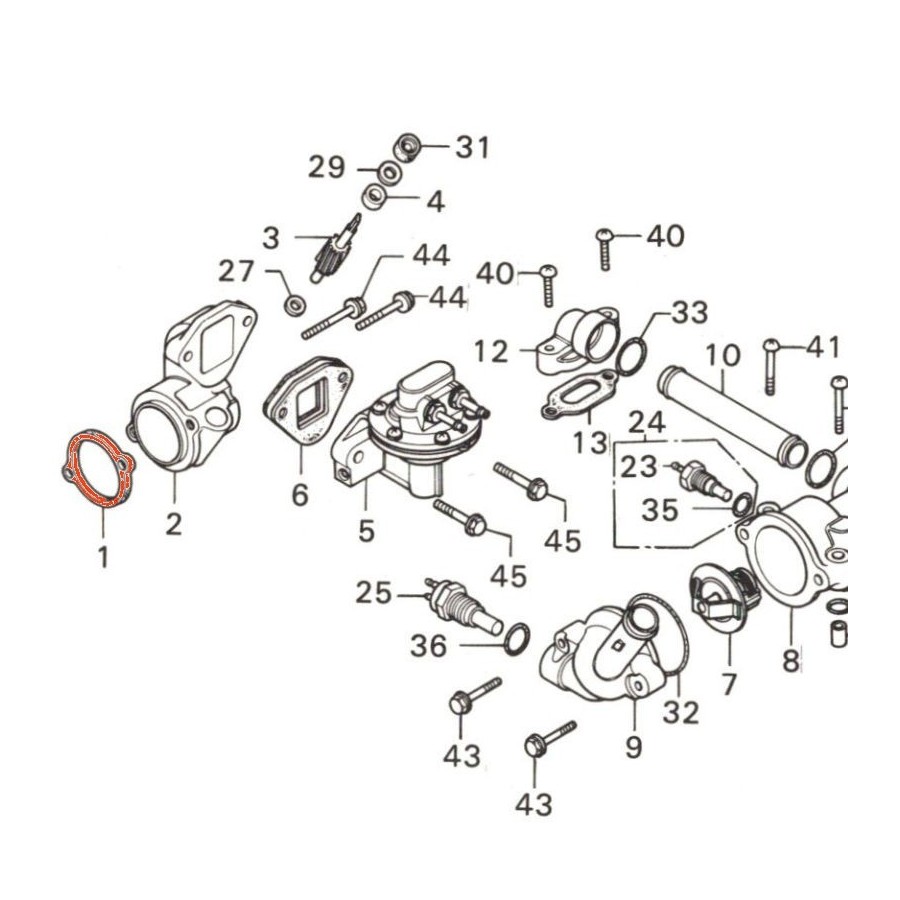 Pompe a essence - joint de compte tour - GL1000 - GL1100 12390-371-000