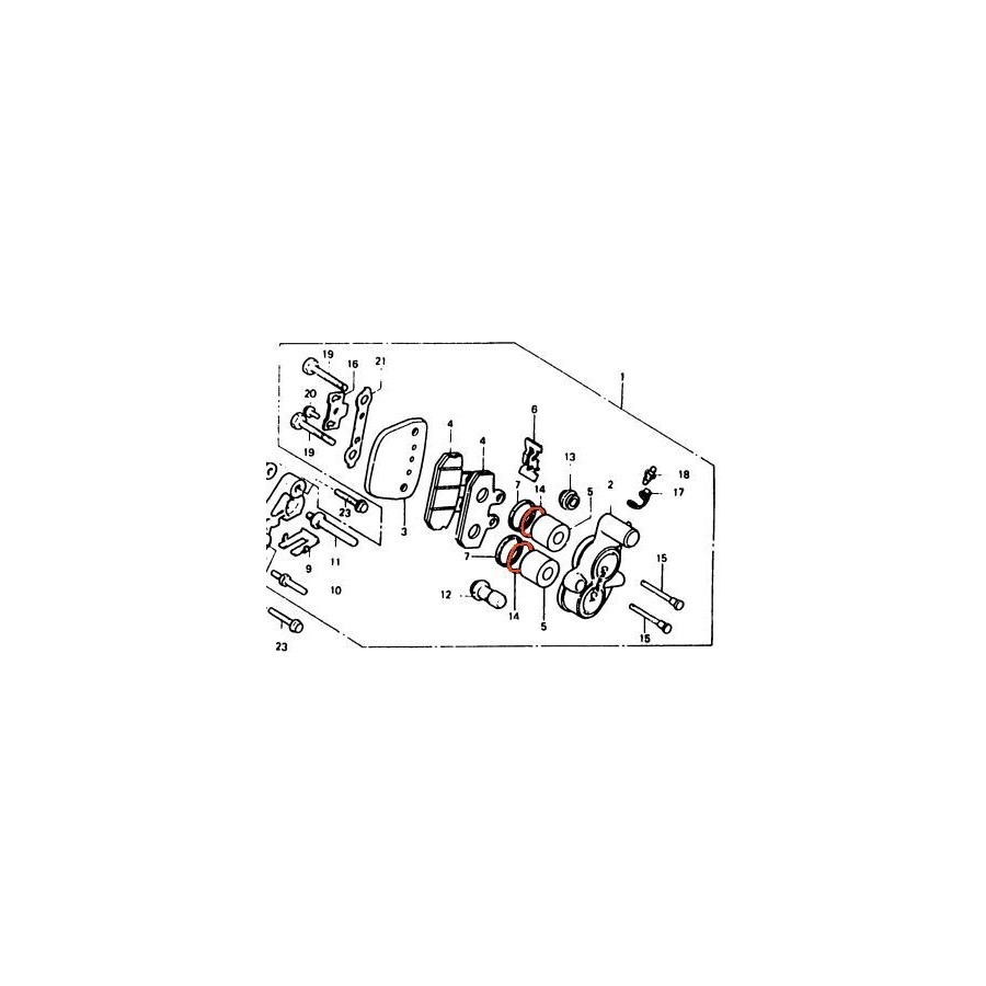 Frein - Etrier - Joint de piston - ø 24.90 - (x1) 45209-KB9-000