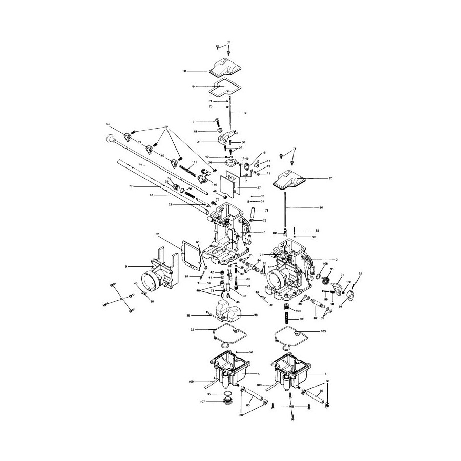 Eclaté PDF - Carburateur Mikuni - RS34/RS36/RS38/RS40 -  06440-RS34...