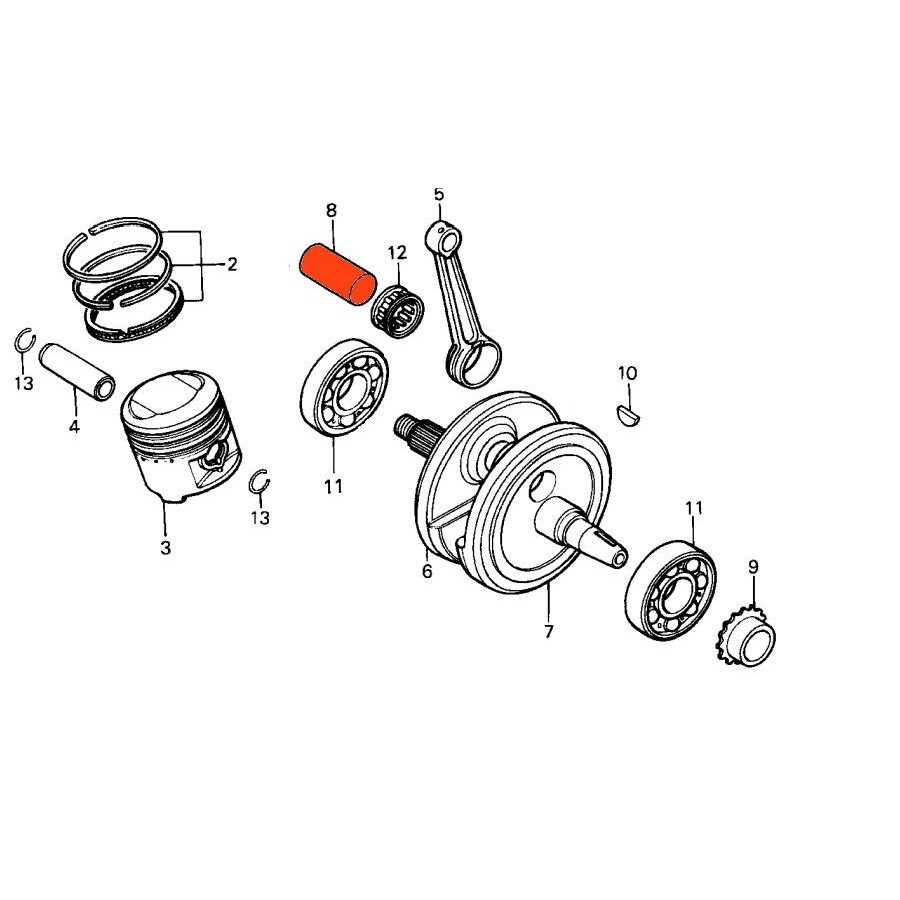 Moteur - Maneton de bielle - XL125K 13381-440-300