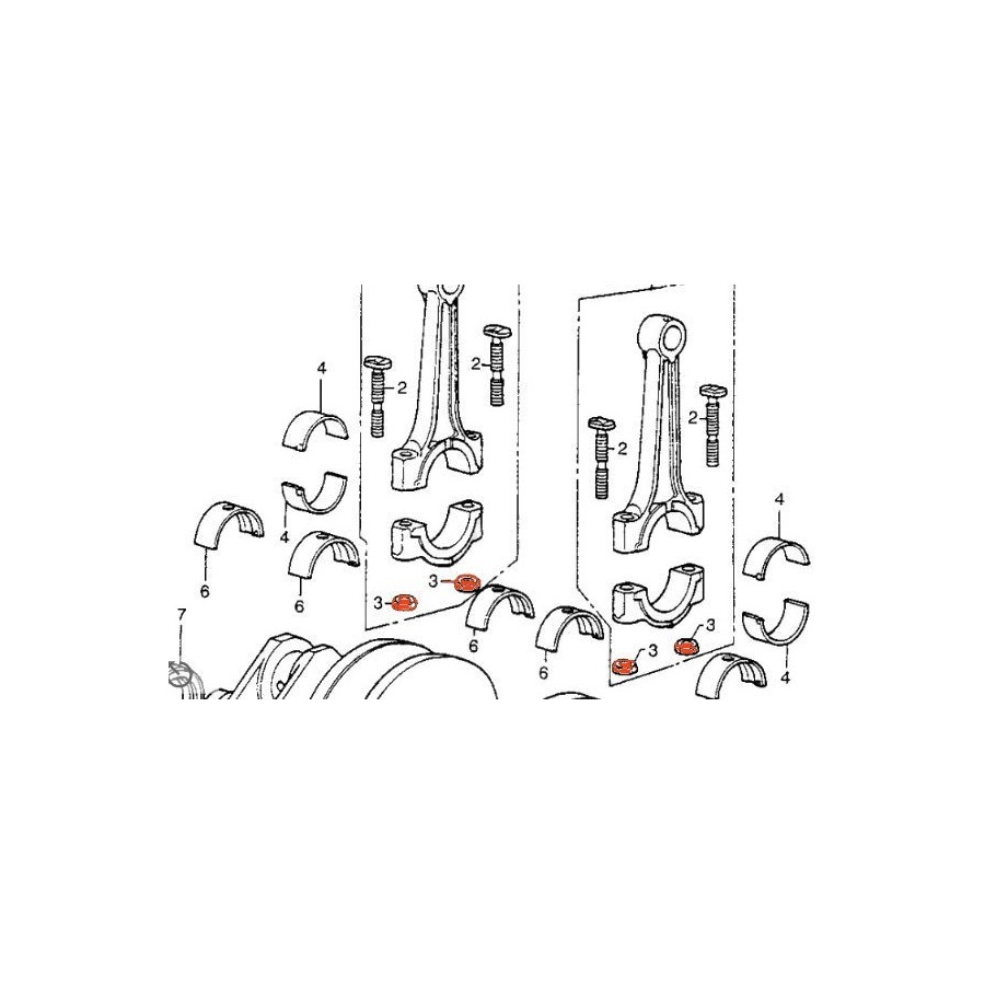 Moteur - Bielle - Ecrou - (x1) 13214-333-000