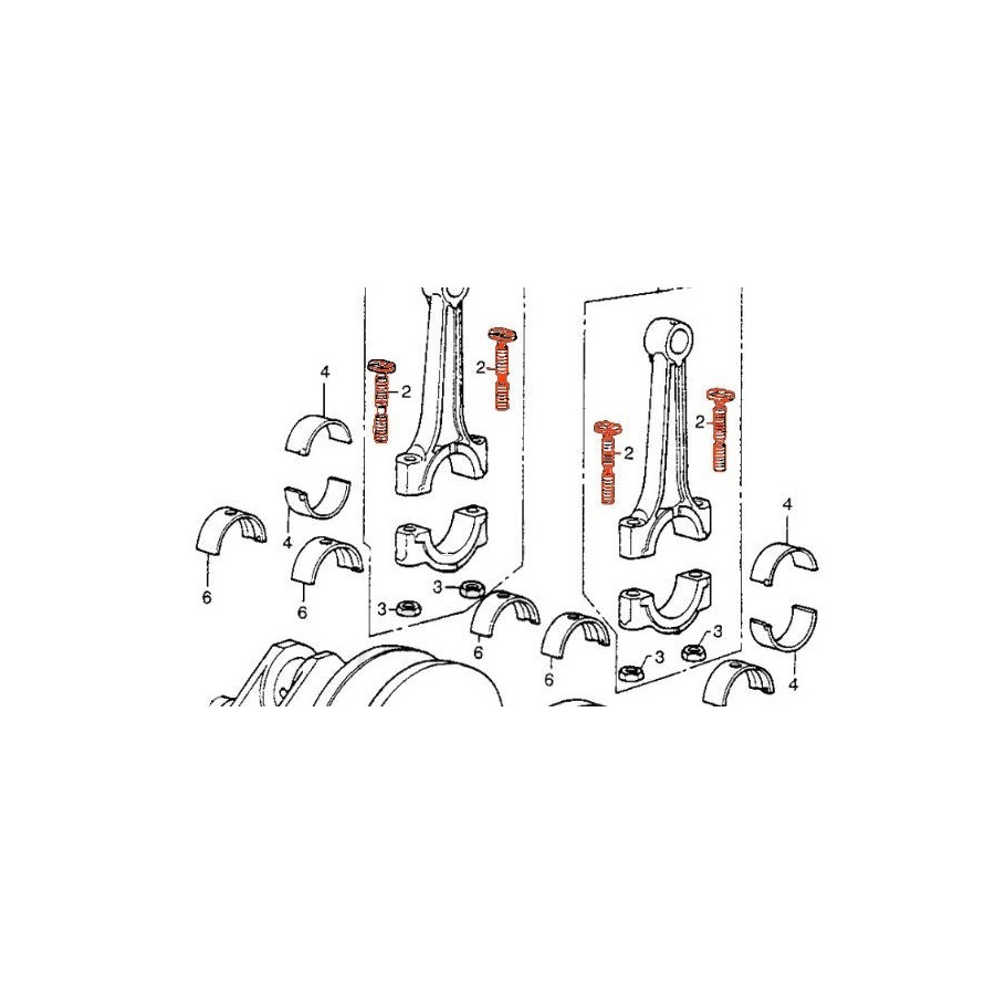 Moteur - Bielle - boulon - (x1)  13213-333-003