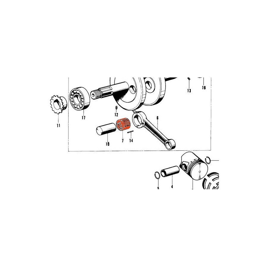 Moteur - roulement de Bielle - PF50 13211-044-030