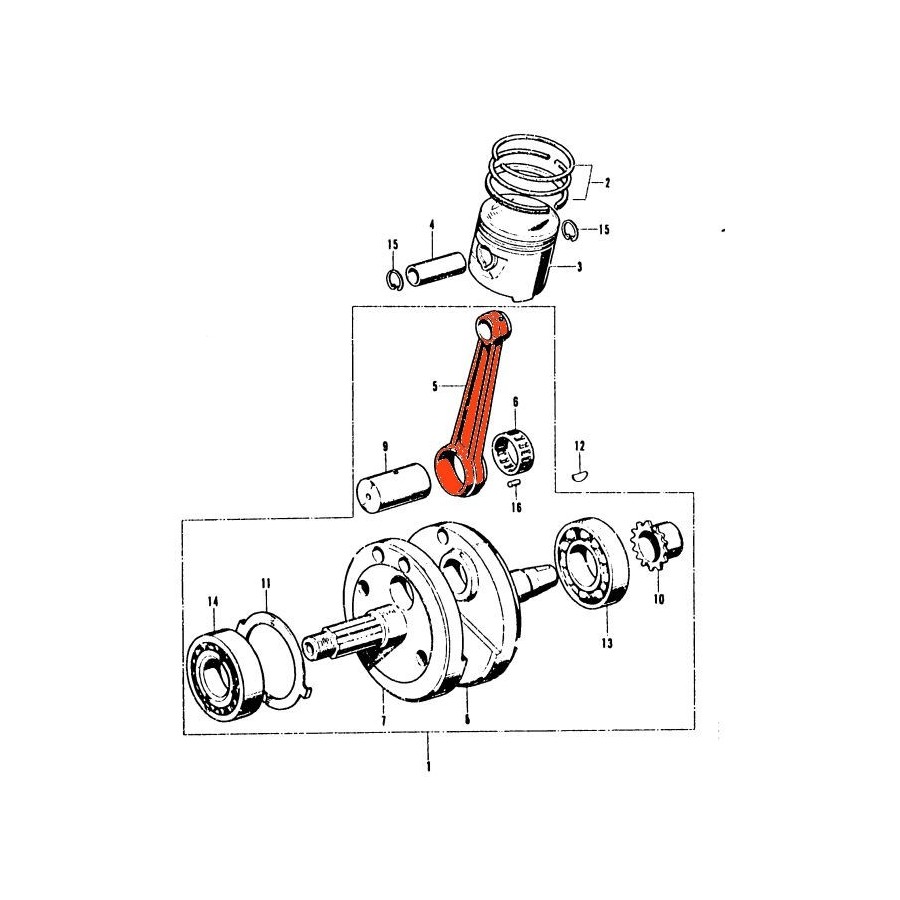 Moteur - Bielle - CB/SL/TL/XL 125  13201-324-020