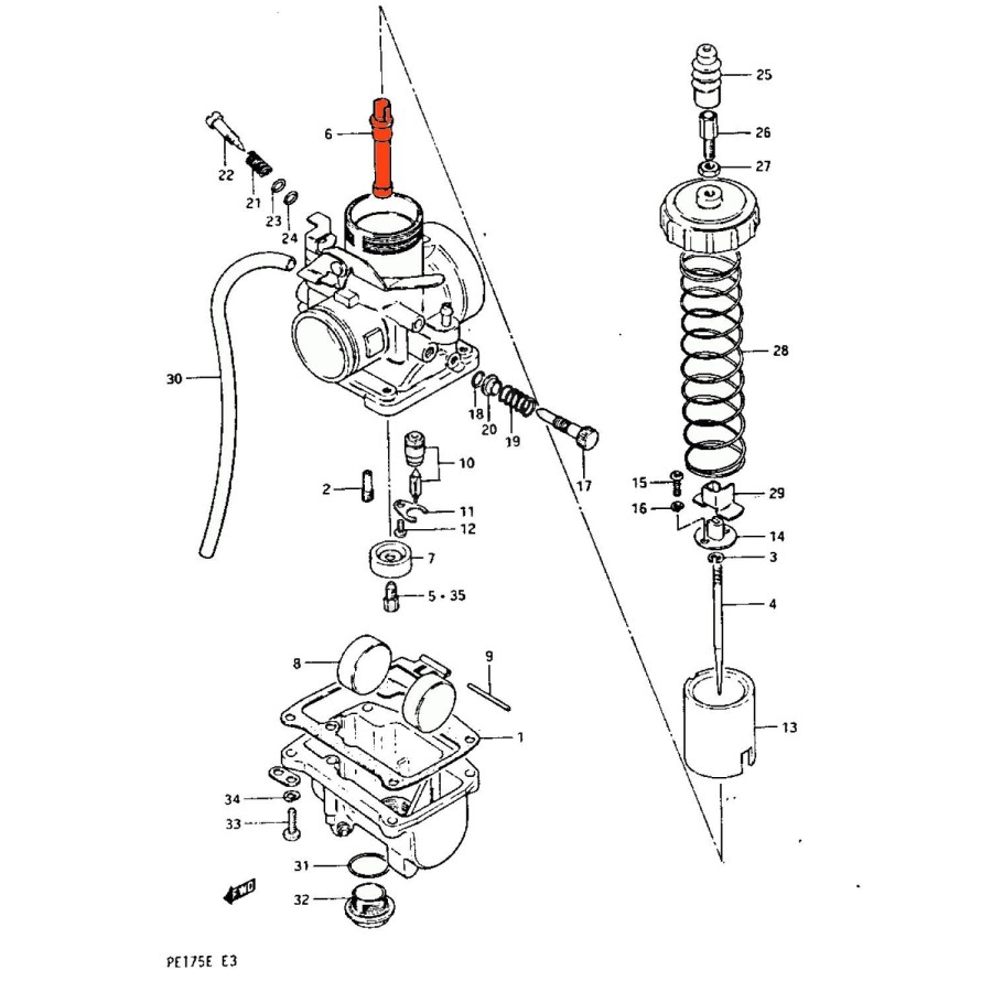 Carburateur - Puit d'aiguille - 09494-00317 - 01129-400-317