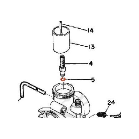 Carburateur - joint de puit d'aiguille - ø 3.00 x1.70 mm - 214-1414...