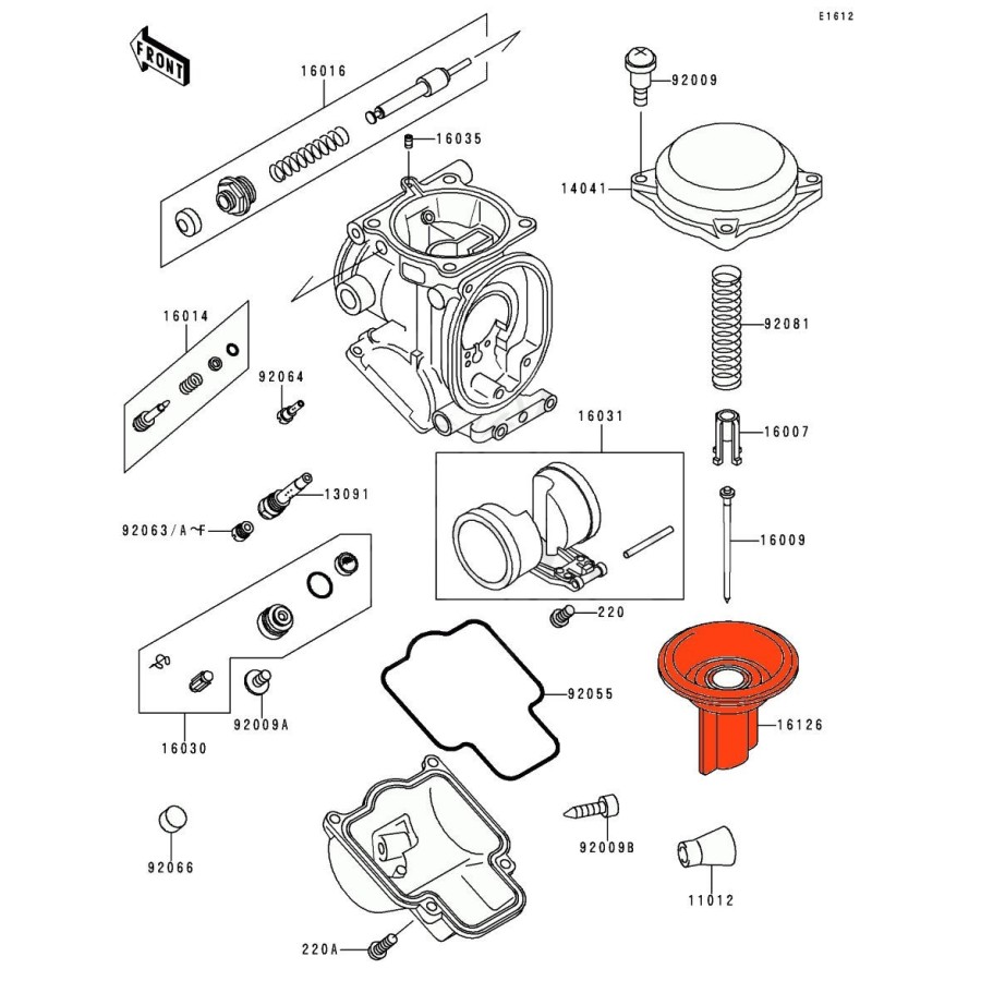 Carburateur - Boisseau - ZX-6R - ZZR600 - 16126-1253 01196-261-253