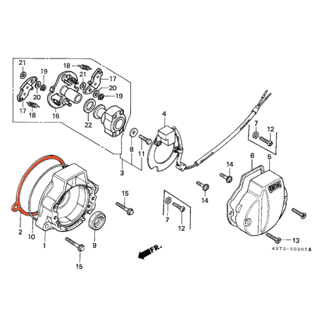 Carter Allumage - joint - 12339-437-000 - CB125, XL125, TL125 .... ...