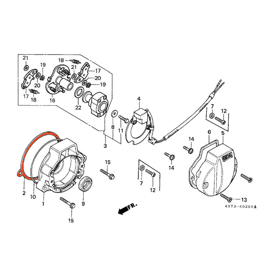 Carter Allumage - joint - 12339-437-000 - CB125, XL125, TL125 .... ...