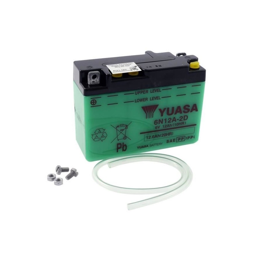 Batterie - 6 Volts - 6N12A-2D - YUASA  00907-070-089