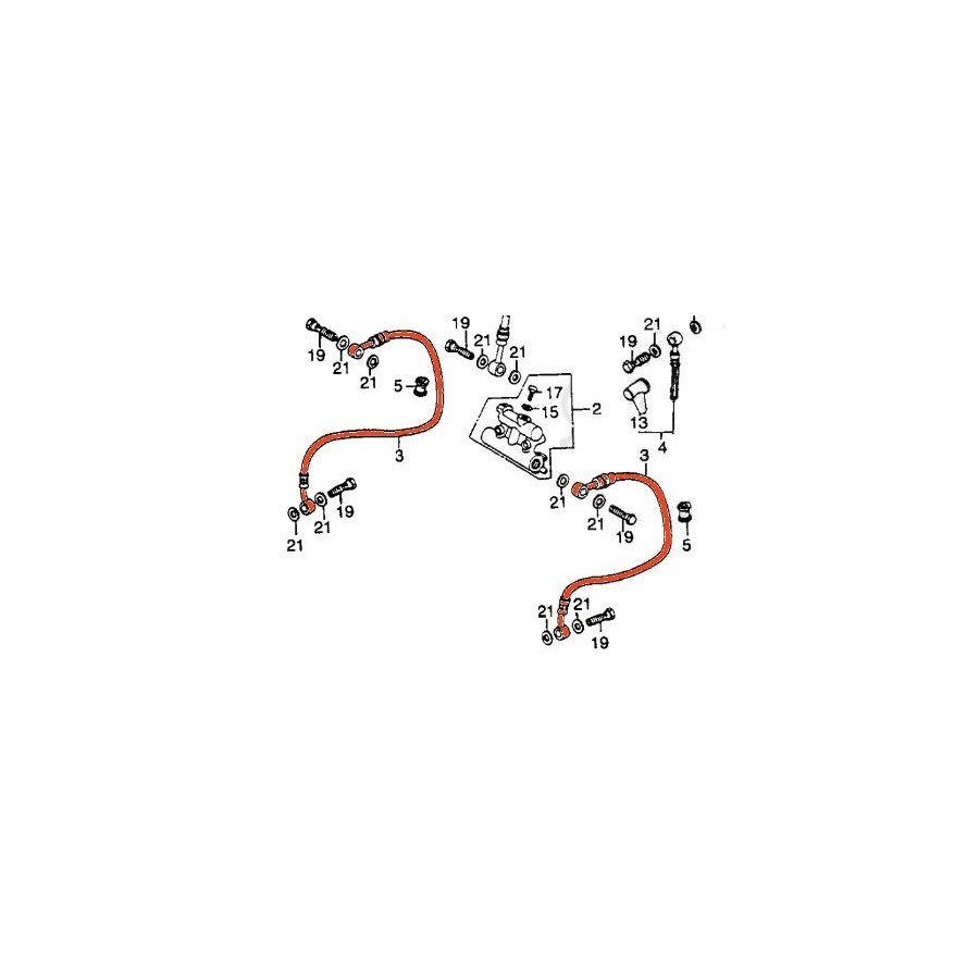 Frein - Durite Origine - Avant Dr/Ga. - (x1) - GL1000  45125-431-782