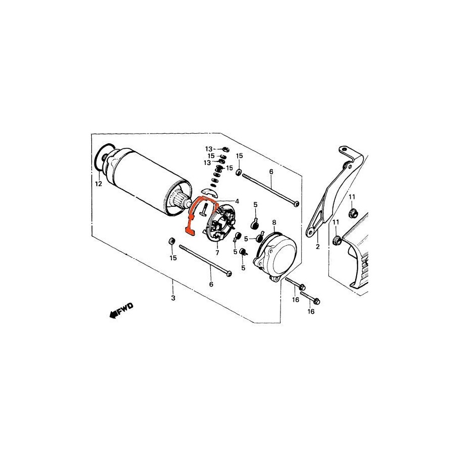 Demarreur - Jeu de cosse de balai - CBX400 - VFr400 31201-KG7-000