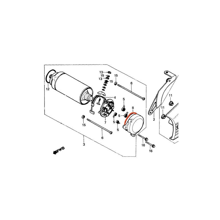 Demarreur - joint de carter -  31207-179-711