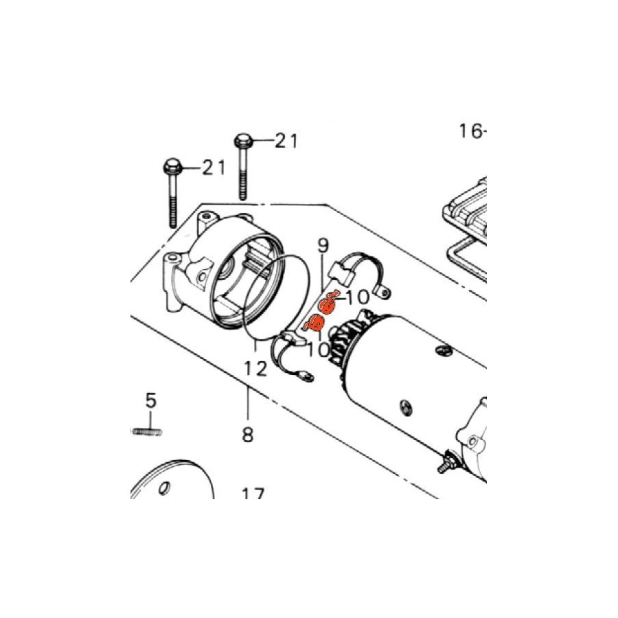 Demarreur - Ressort (x1) - CB/CX .. 450/500/650/750/900... 31204-29...