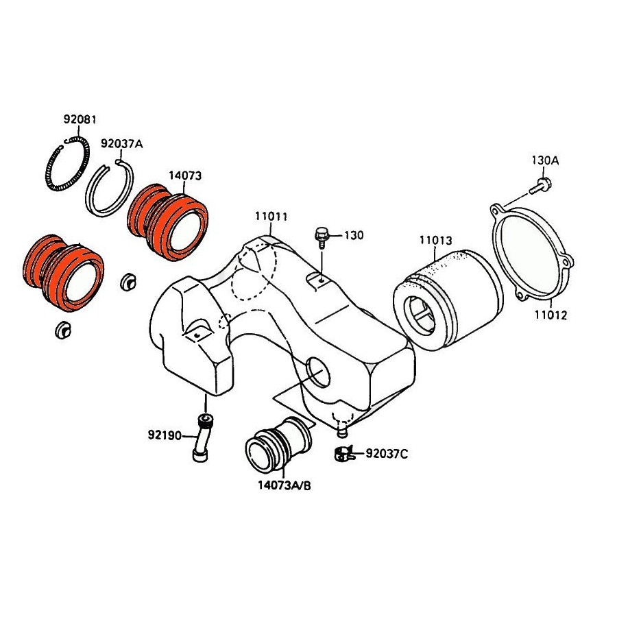 Filtre/Carbu - Manchon Caoutchouc - (x2) - EN 500 17310-731-413