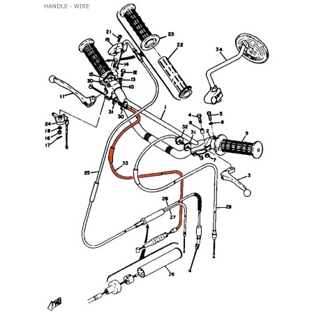 Cable - Frein - 214-26341-00 - DT2 45450-634-100