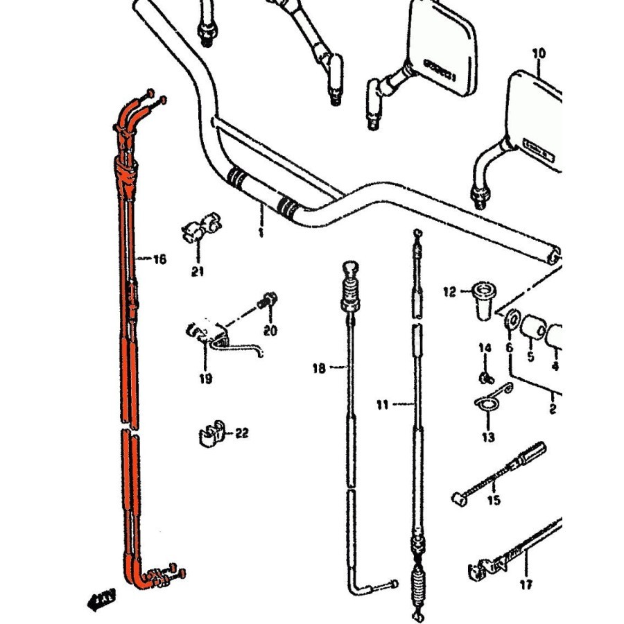 Cable - Starter - 58400-31D10 - DR800 17950-003-110