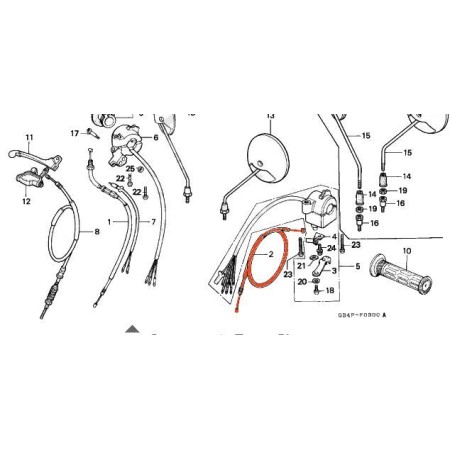 Cable Starter - C50 - C70 - (1982-2002) 17950-GT0-000