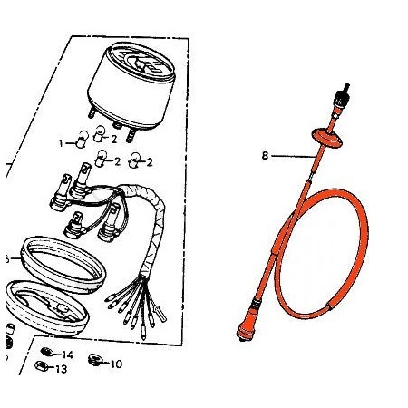 Cable - Compteur - CB125S  44830-391-010